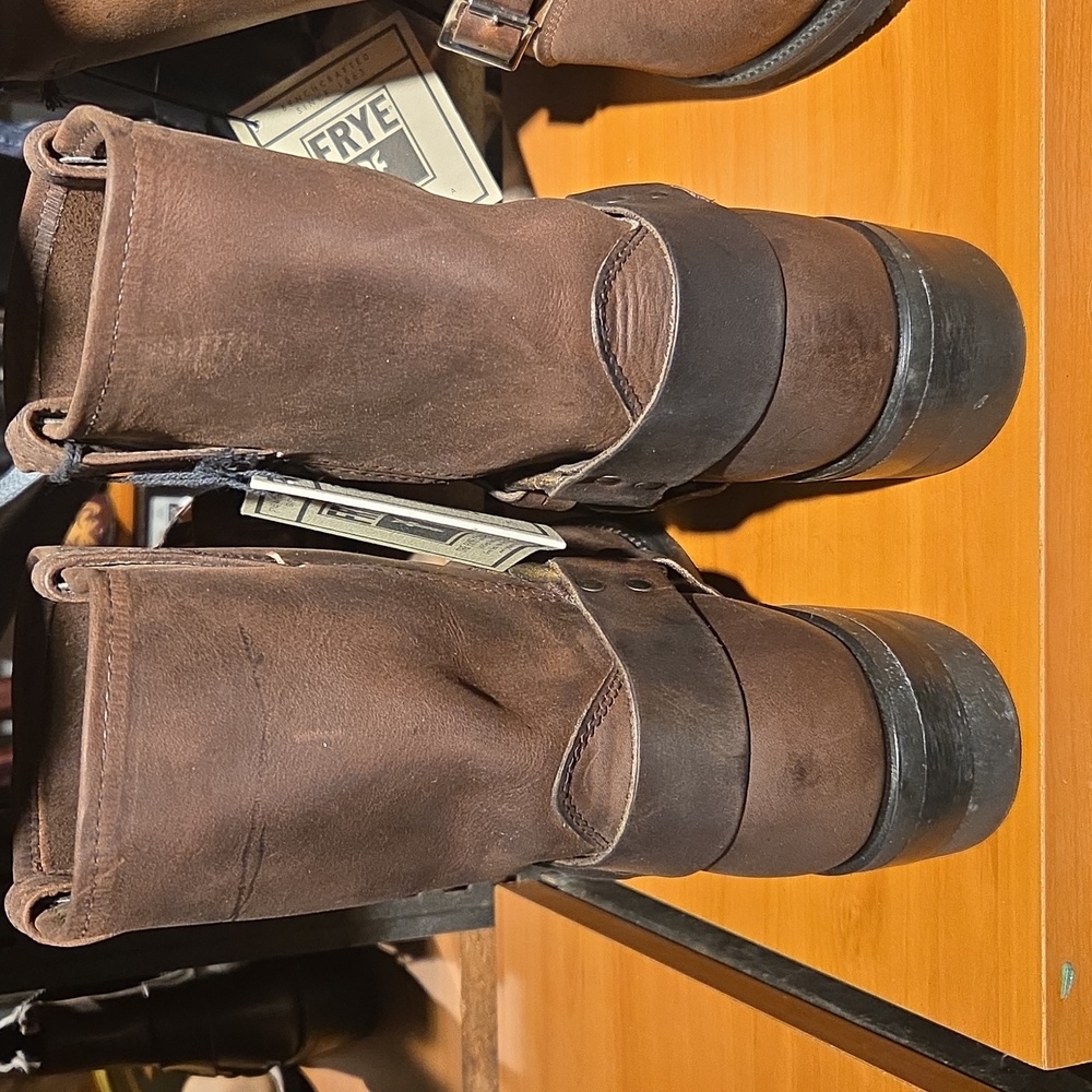 Mens FRYE Short Gaucho Harness Boots - Picture 3 of 6